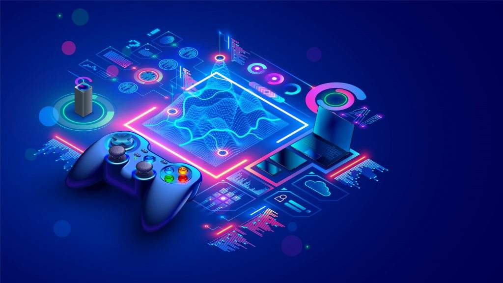 Optimized Illustration from Adobe Stock for ITC Post on AI in Game Development 1024x576 1